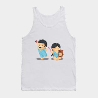 Boy & Girl Patient Playing Healthily Tank Top